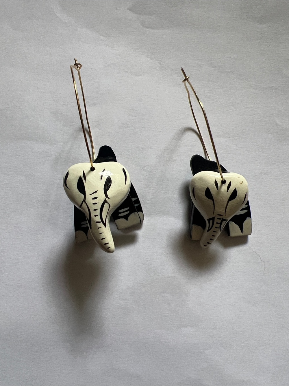 Vintage Elephant Statement Dangle Earrings 🐘🖤